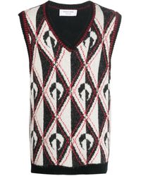 Marine Serre - Intarsia-Knit Logo Vest - Lyst