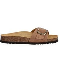 Scholl - Kathleen Buckle-Fastening Suede Slides - Lyst