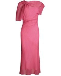 Scanlan Theodore - French Draped Midi Dress - Lyst