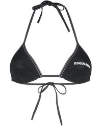 DSquared² - Logo-print Halterneck Bikini Top - Lyst
