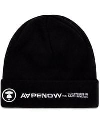 Aape By A Bathing Ape - Logo-Embroidered Beanie Hat - Lyst