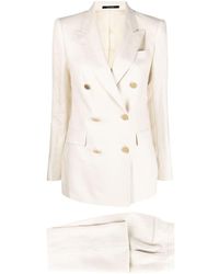 Tagliatore Doppelreihiger Anzug - Weiß