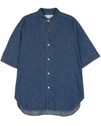 Studio Nicholson - Short-sleeved Denim Shirt - Lyst