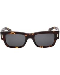 Ferragamo - Lunettes De Soleil Rectangulaires À Effet Écailles De Tortue - Lyst