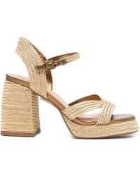 Exe' - Havana Woven-Effect Platform Sandals - Lyst