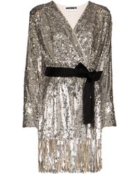 ROTATE BIRGER CHRISTENSEN Jurk Met Pailletten - Metallic