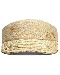 Ruslan Baginskiy - Visor Raffia Hat - Lyst