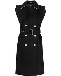 Liu Jo - Double-Breasted Sleeveless Coat - Lyst