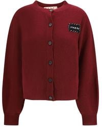 Marni - Cárdigan con parche del logo - Lyst
