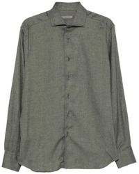 Corneliani - Herringbone-Weave Long-Sleeve Shirt - Lyst