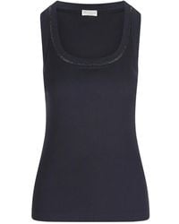 Brunello Cucinelli - Ribbed-Knit Tank Top - Lyst