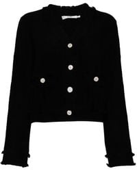 B+ AB - Fringed V-Neck Cardigan - Lyst