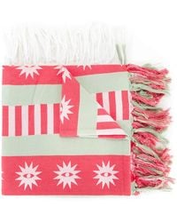 Undercover - Printed Frayed Scarf - Lyst