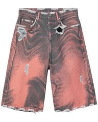 CAMPERLAB - Distressed Denim Shorts - Lyst
