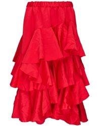 Comme des Garçons - Ruffled Tiered Midi Skirt - Lyst