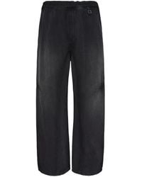 WOOYOUNGMI - Elasticated-Waist Faded-Effect Jeans - Lyst