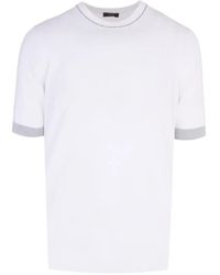 Peserico - Contrast-Trim Short-Sleeve T-Shirt - Lyst