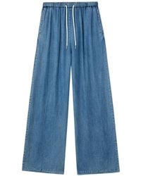 B+ AB - Drawstring-Waistband Wide-Leg Jeans - Lyst