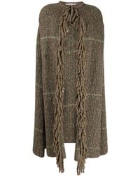 Stella McCartney - Chunky-Knit Tweed Cape Coat - Lyst