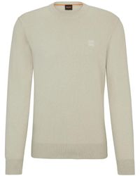 BOSS - Maglione Girocollo Con Ricamo - Lyst