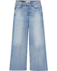 RE/DONE - Mid-Rise Wide Cropped Jeans - Lyst