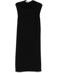 Jil Sander - Gathered Midi Dress - Lyst