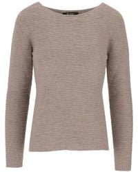 LA ROSE - Boat-Neck Ribbed-Knit Jumper - Lyst