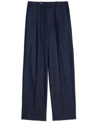 Jil Sander - Relaxed-Fit Lightweight-Cotton-Chambray Trousers With Front Pleats - Lyst