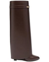 Givenchy - Shark Pinch Leather Knee-High Boots - Lyst