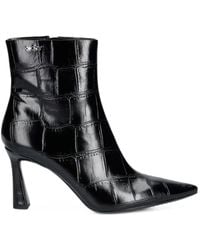 DKNY - Cayden Croc-Effect Ankle Boots - Lyst