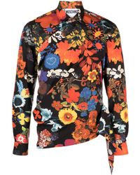 Moschino - Gewickeltes Hemd mit Blumen-Print - Lyst