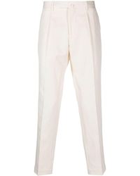Dell'Oglio - Pleat-detail Cropped Chinos - Lyst