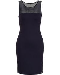 Armani Exchange - Vestido corto con diseño de paneles - Lyst