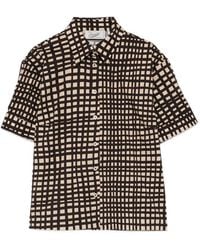 Pence - Laura Check-Pattern Short-Sleeve Shirt - Lyst