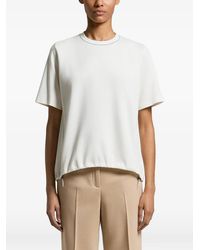 Peserico - Bead-Trim Crew-Neck T-Shirt - Lyst