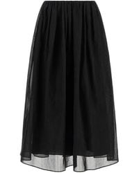 Brunello Cucinelli - Organza Midi-Rok - Lyst