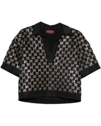 Gucci - Top Met V-Hals En Pailletten - Lyst