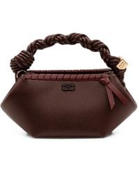 Ganni - Mini Bou Braided Leather Tote Bag - Lyst