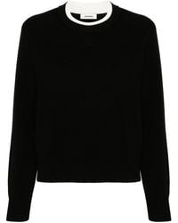 Sandro - Logo-Embroidered Crew-Neck Jumper - Lyst