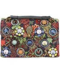 Kurt Geiger - Kensington Crystal-Embellished Floral Shoulder Bag - Lyst