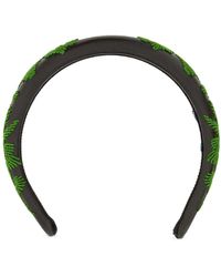 Prada - Stirnband Mit Blumenstickerei - Lyst