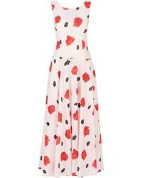 Marni - Poplin Bustier Dress With Iris Print - Lyst