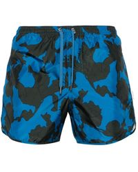 Neil Barrett - Floral-print Drawstring Swim Shorts - Lyst