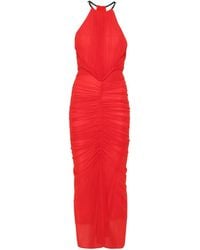 Mugler - Ruched Halter Dress - Lyst