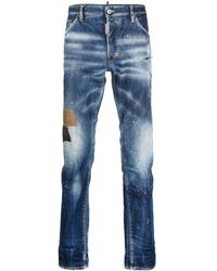 DSquared² Denim Slim Fit Paint Splatter 