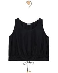 Loewe - Anagram-Embroidered Drawstring Tank Top - Lyst