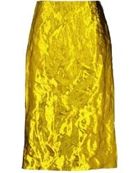 Gabriela Hearst - Manuela Metallic-Effect Midi Skirt - Lyst