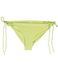 JADE Swim - Metallic-Sheen Side-Tie Bikini Bottoms - Lyst