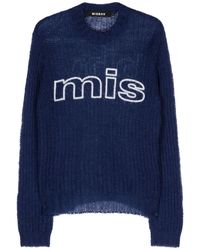 MISBHV - Logo-print Open-knit Jumper - Lyst