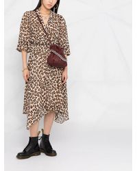 Liu Jo - Vestido Asimétrico Con Motivo De Leopardo - Lyst